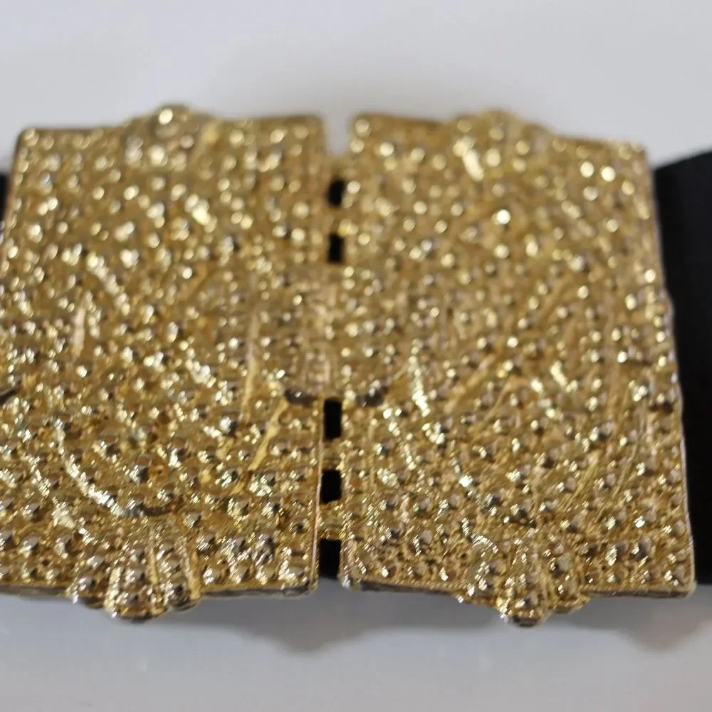 Ginger Propper for Two Blondes Vintage Square Buckle Chunky Belt Y2K